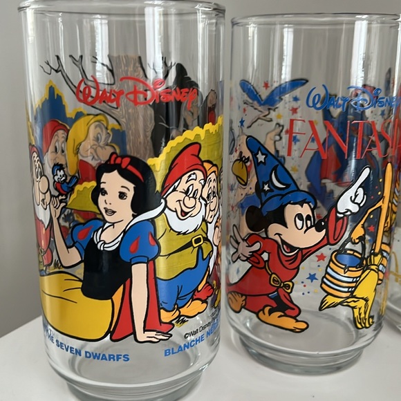 1980s McDonald’s Disney Glasses Collection Vintage Retro Drink ware set of 3 - Picture 2 of 6